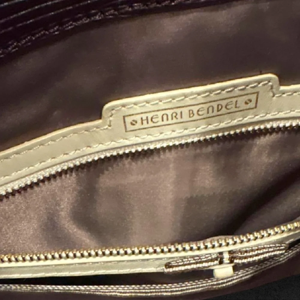Henri Bendel West 57th Large Satchel in Eggplant Epi Leather - Picture 5 of 17
